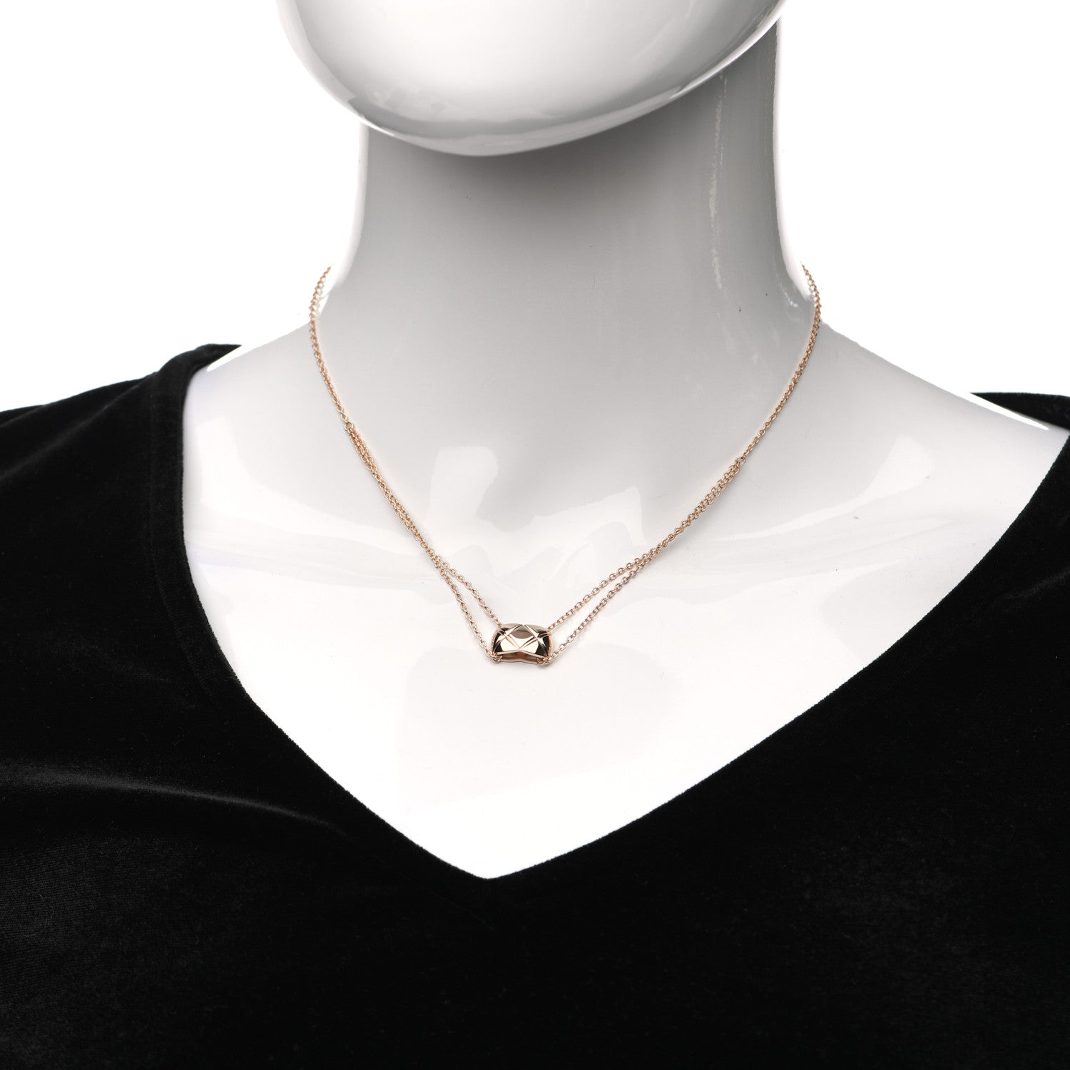 Chanel 18K Beige Gold Coco Crush Pendant Necklace 2 of 6