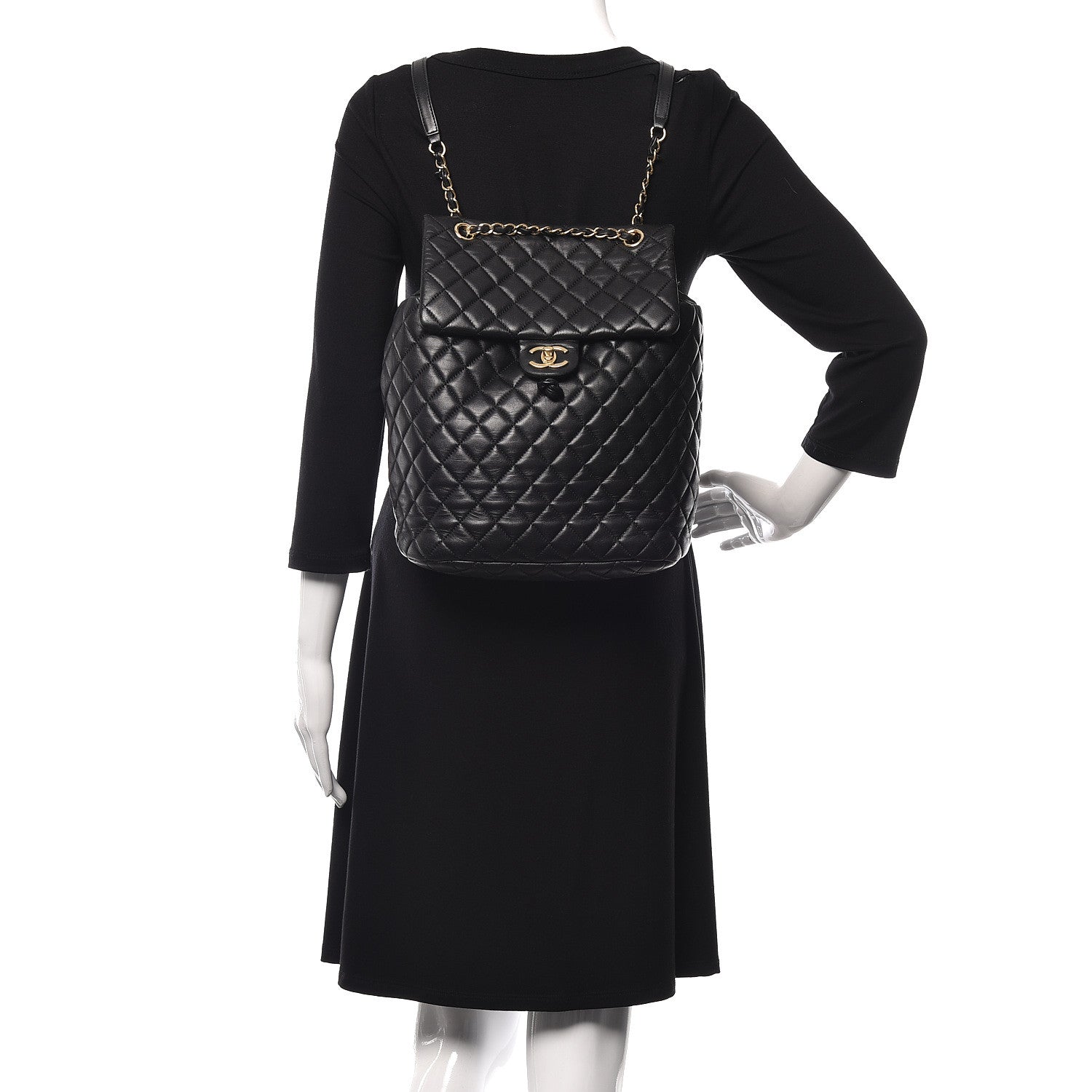 Chanel Lambskin Quilted Large Urban Spirit Backpack Black 2 of 16