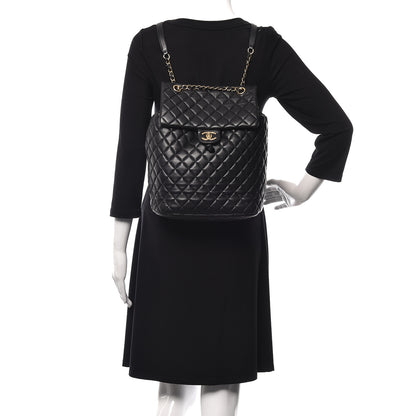 Chanel Lambskin Quilted Large Urban Spirit Backpack Black 2 of 16