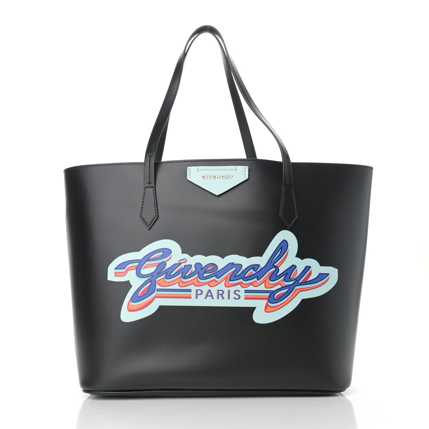 Givenchy Calfskin Logo Print Wing Shopping Bag Black 3 of 10