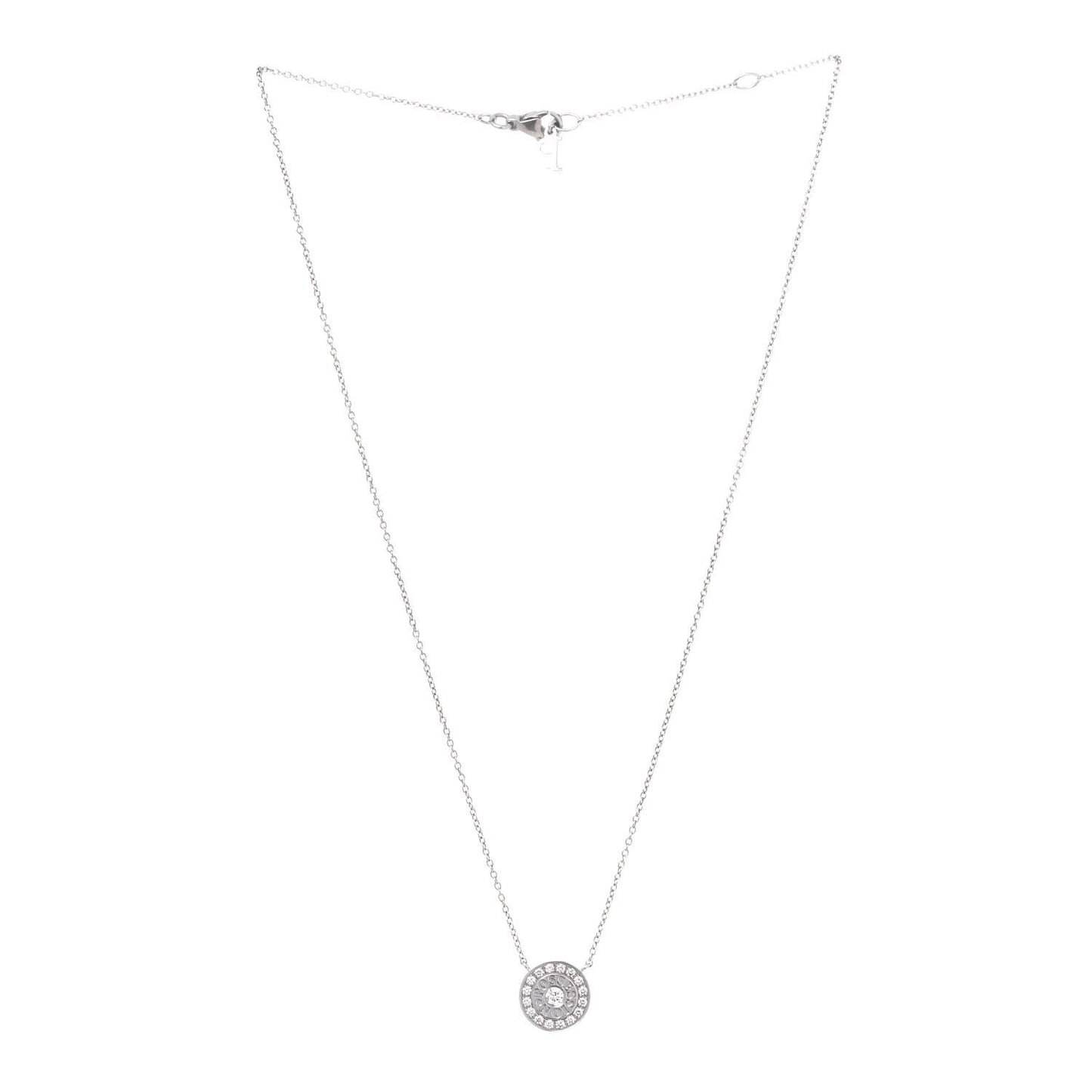 18K White Gold Diamond Possession Pendant Necklace