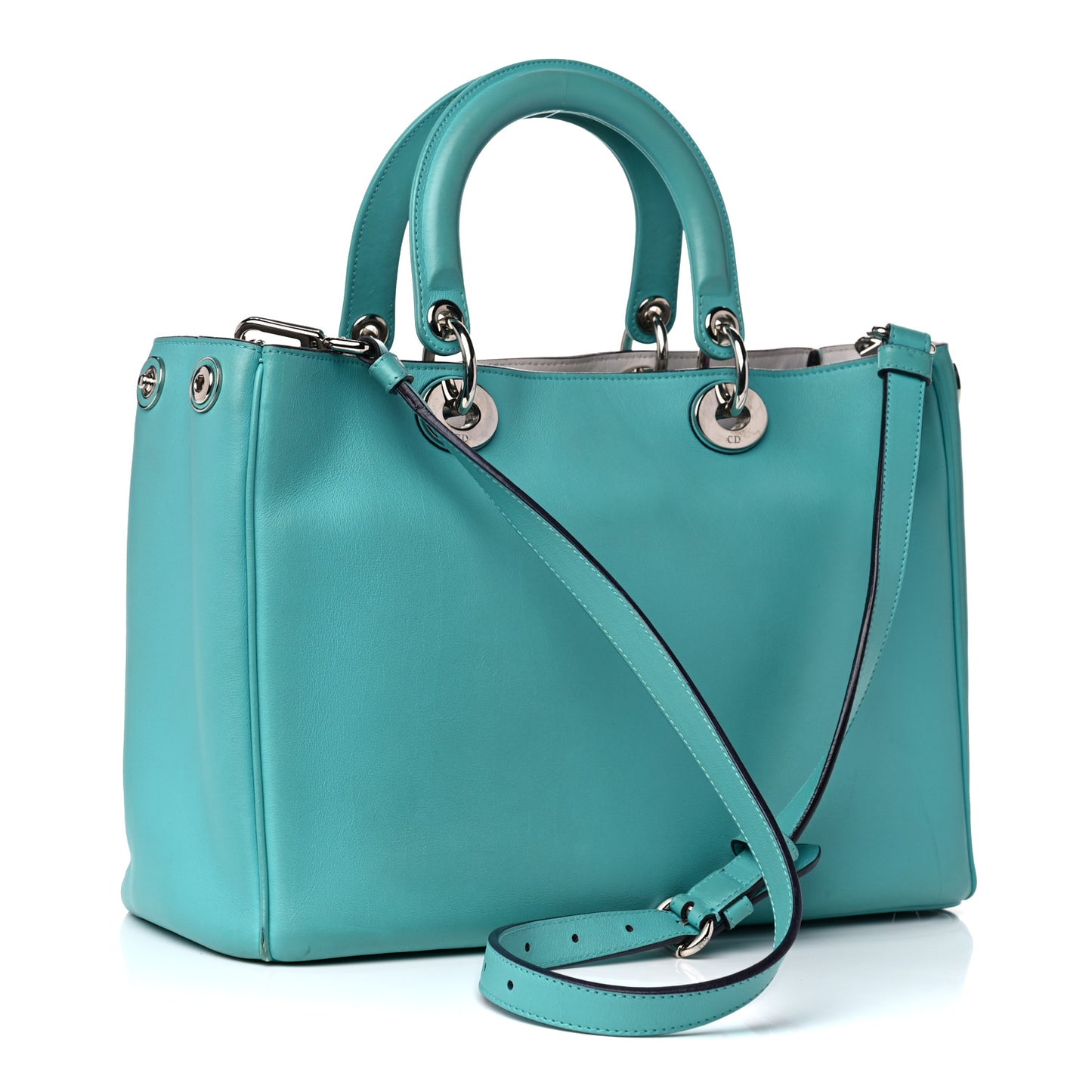 Smooth Calfskin Medium Diorissimo Tote Blue