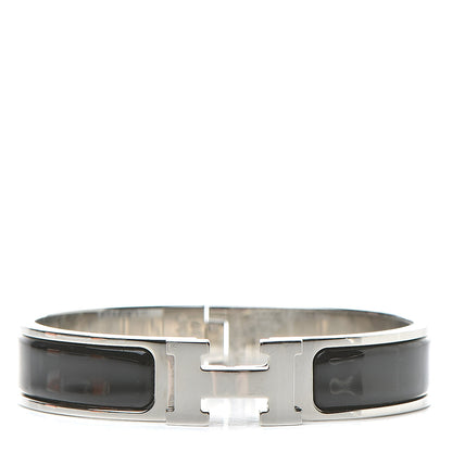 Hermes Enamel Narrow Clic Clac H Bracelet Black 1 of 6