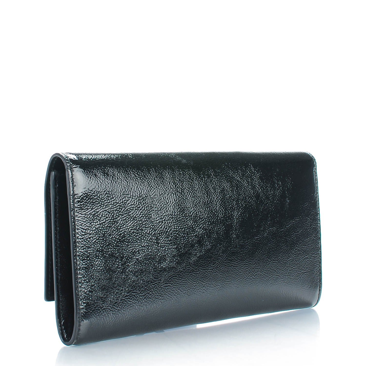 Saint Laurent Textured Patent Monogram Small Belle De Jour Clutch Black 3 of 7