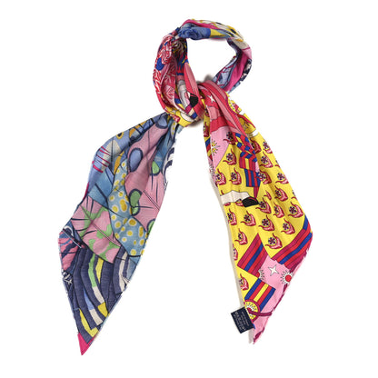 Hermes Silk Plumetis Upcycle Bandeau Scarf Rose 1 of 3