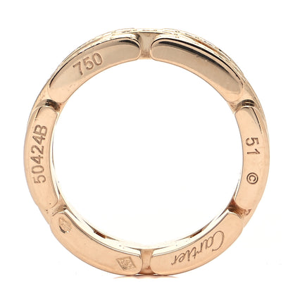 Cartier 18K Yellow Gold Diamond Maillon Panthere 3 Half Rows Paved Ring 51 5.75 8 of 8