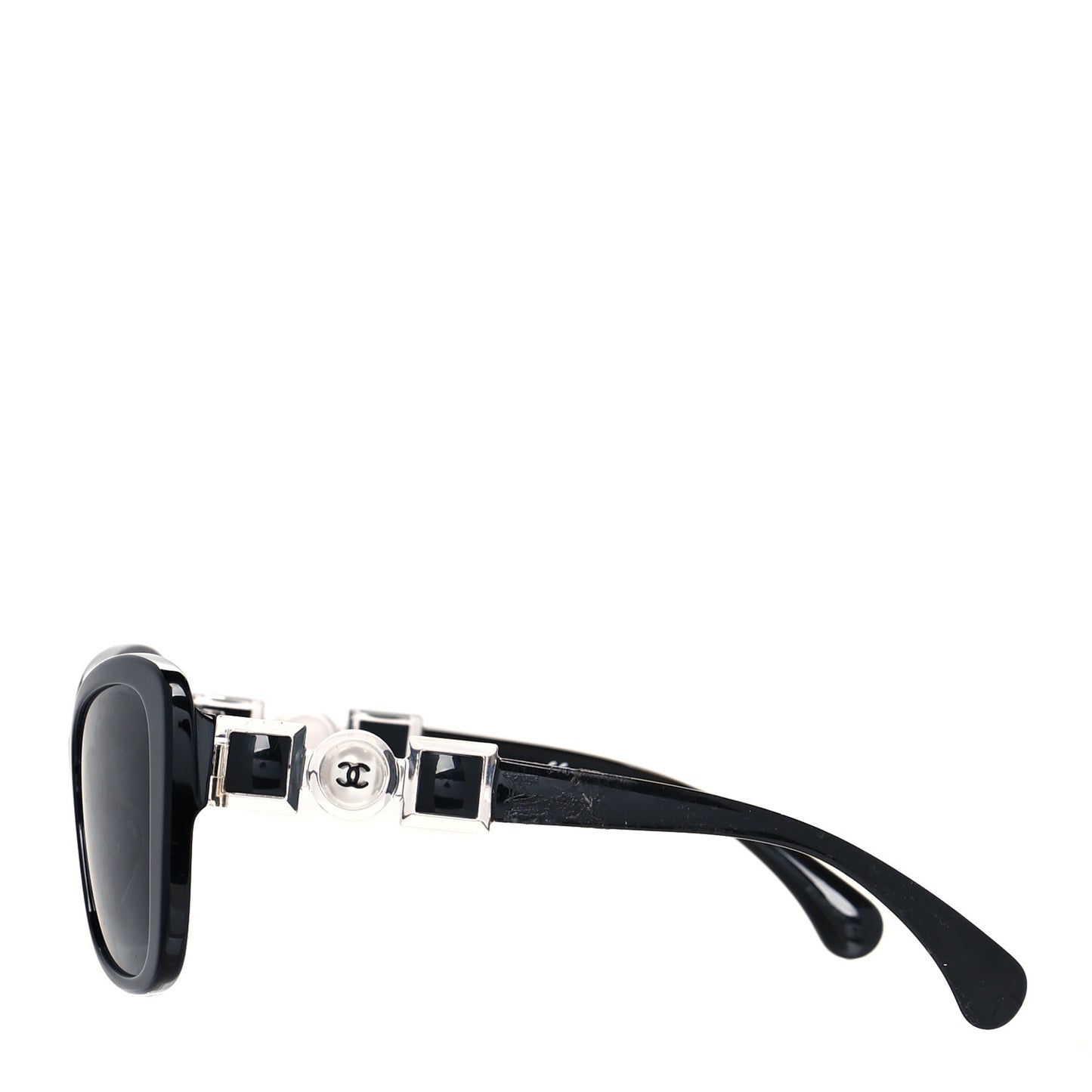 Acetate Pearl Butterfly Sunglasses 5445-H Black