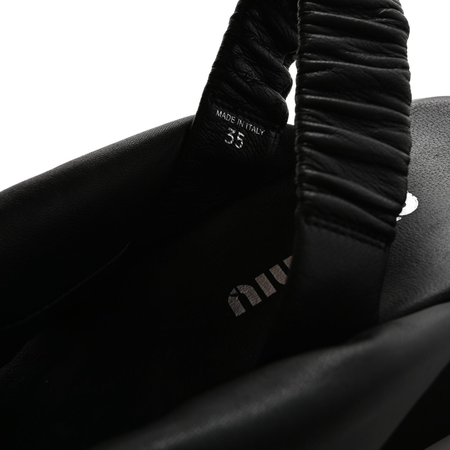 Padded Nappa Flatform Sandals 35 Black