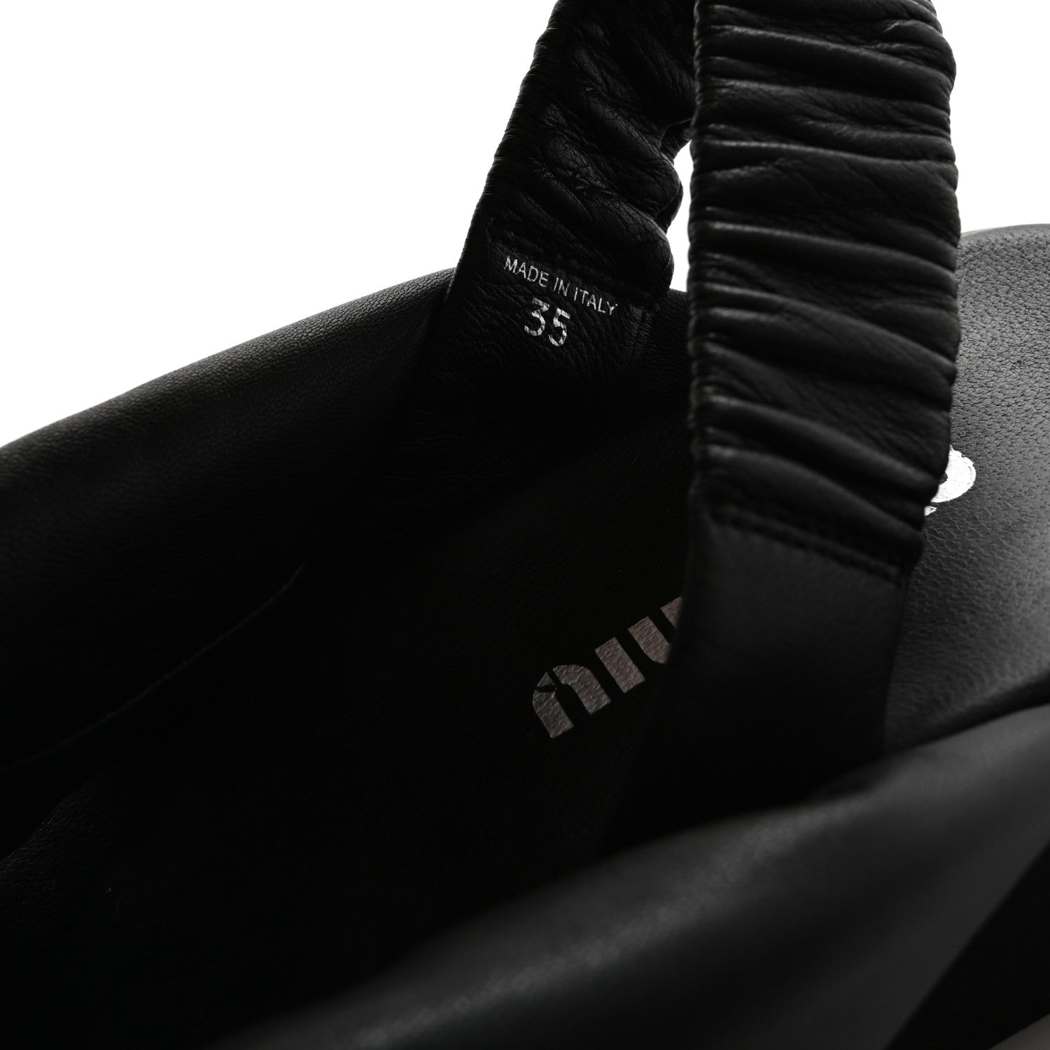 Miu Miu Padded Nappa Flatform Sandals 35 Black 9 of 9