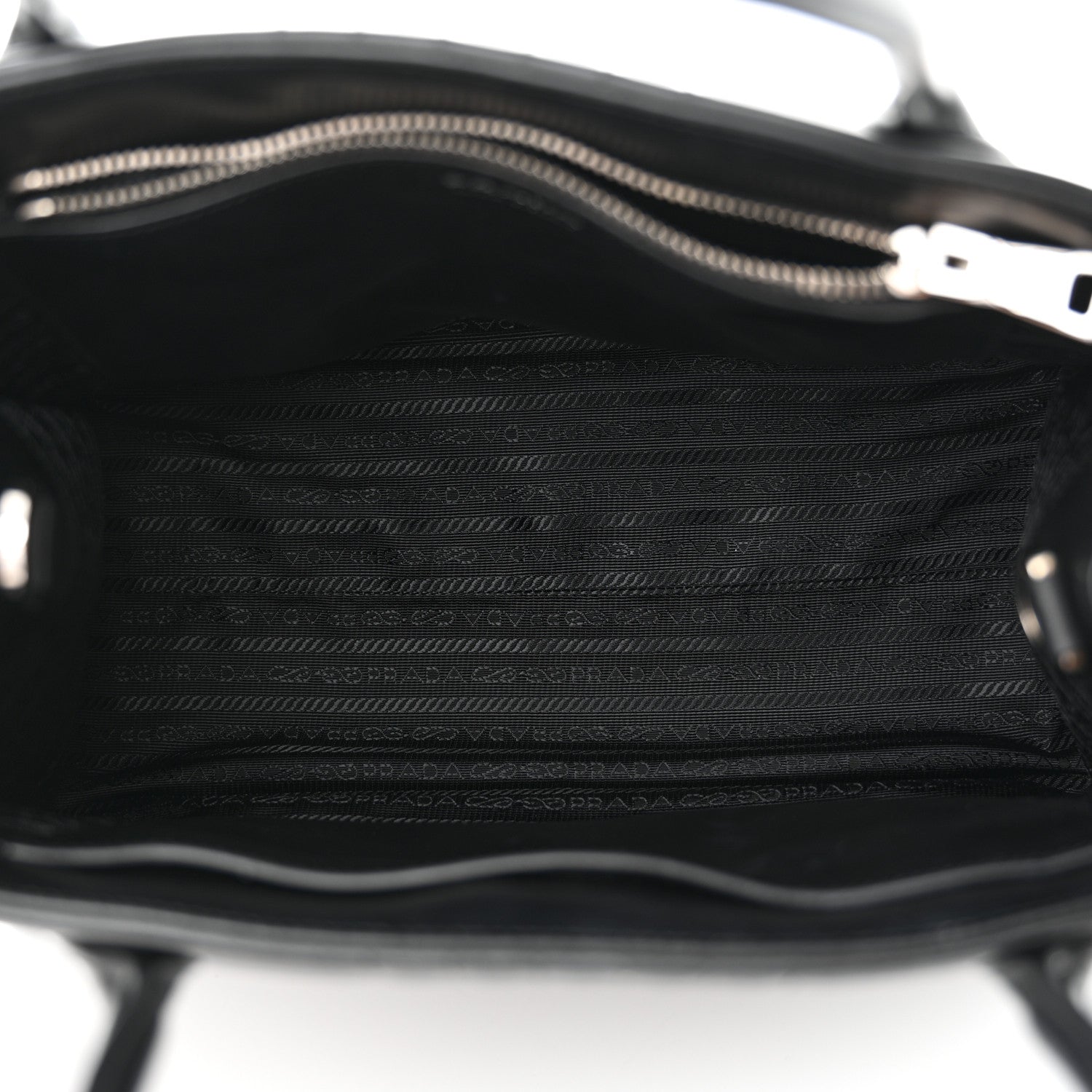 Prada Soft Calfskin Impunture Diagramme Tote Black 5 of 11