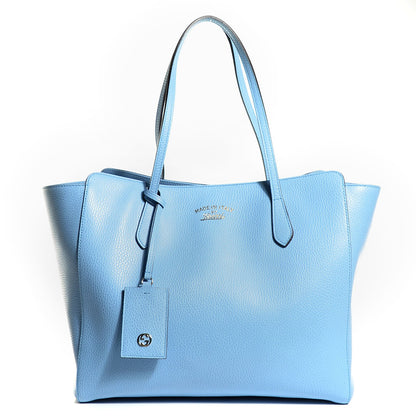 Gucci Dollar Calfskin Medium Swing Tote Mineral Blue 1 of 7