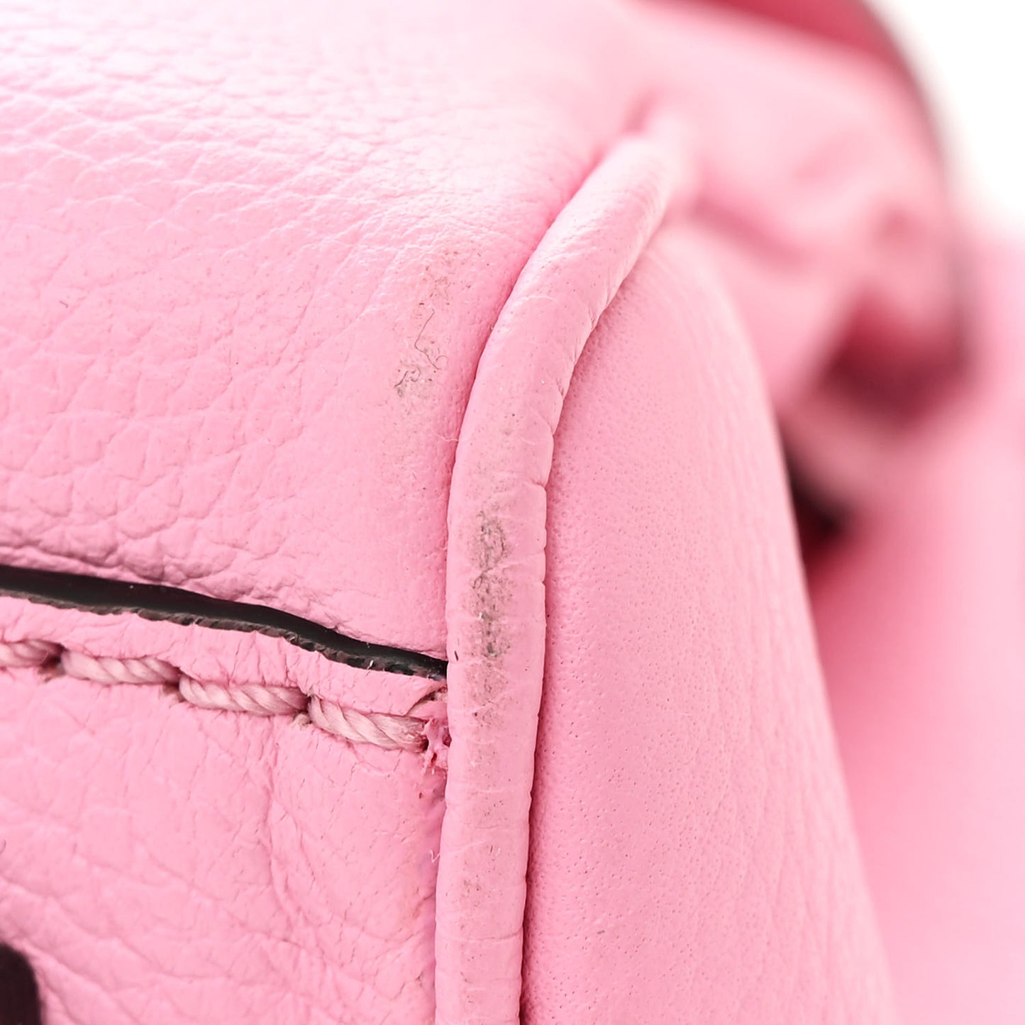 Grained Calfskin Small La Medusa Top Handle Bag Pink