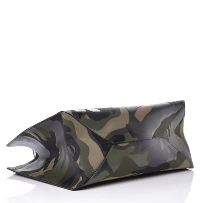 Valentino Garavani Nappa Canvas Camo Medium Rockstud Soft Tote Green 4 of 14