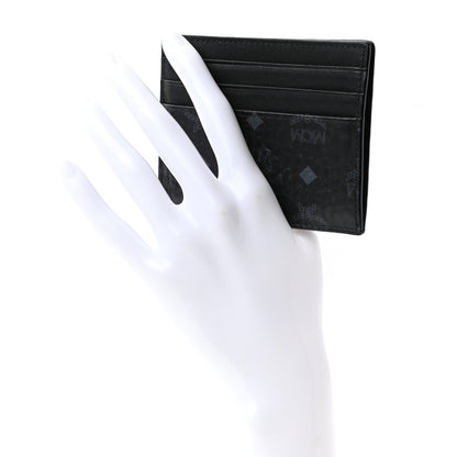 MCM Calfskin Visetos Card Case Black 2 of 6