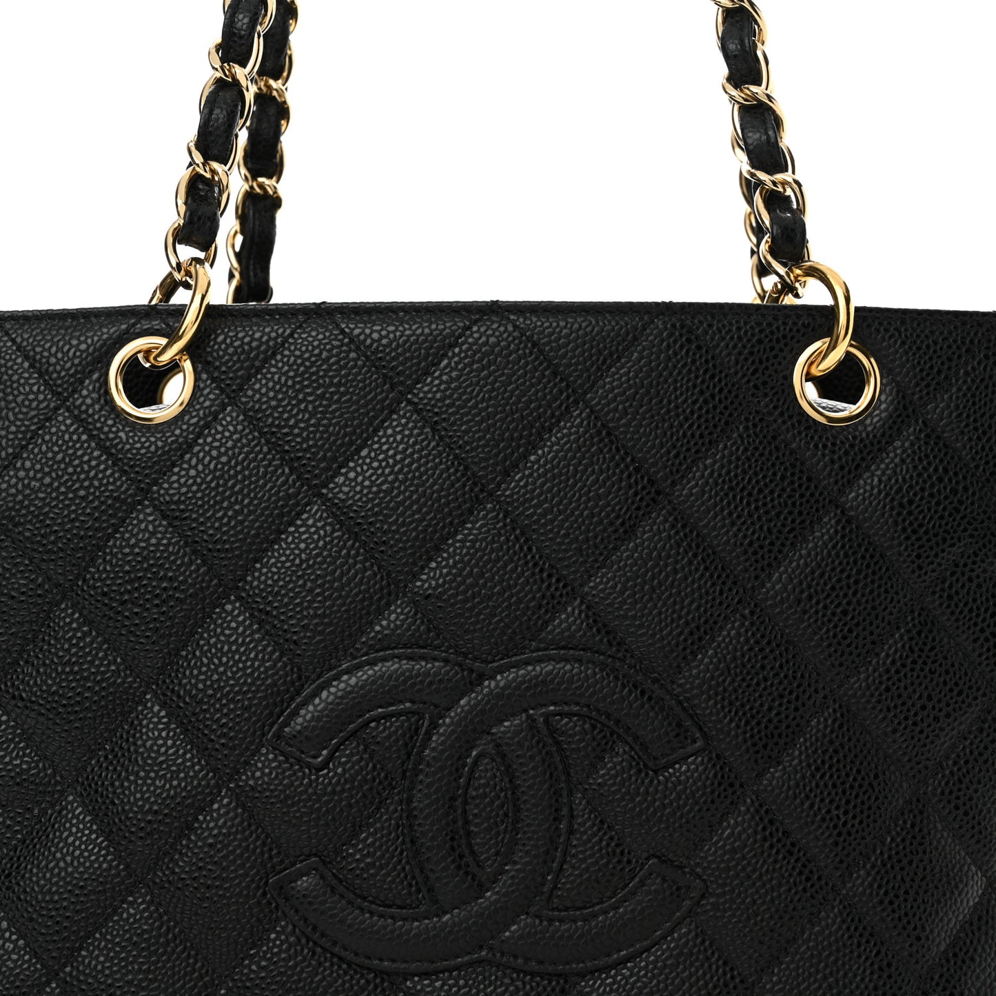 Caviar Quilted Petit Timeless Tote PTT Black