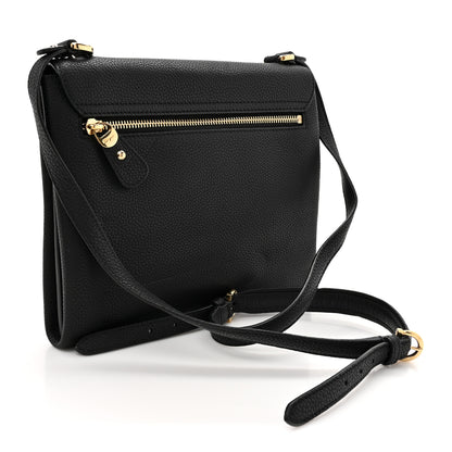 Salvatore Ferragamo Grained Calfskin Mya Flip Lock Shoulder Bag Black 2 of 11