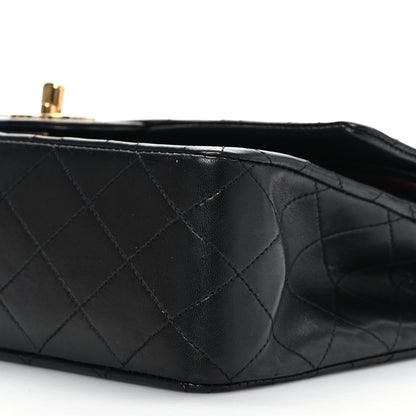 Chanel Lambskin Quilted Medium Double Flap Black 9 of 9