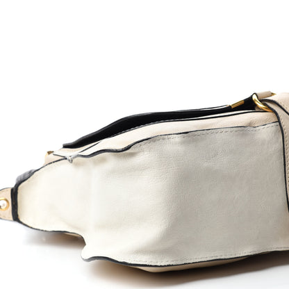 Chloe Calfskin Medium Marcie Satchel Abstract White Black 6 of 12