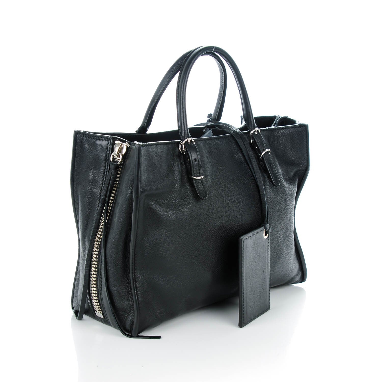 Balenciaga Veau Papier A6 Zip Around Tote Black 3 of 8
