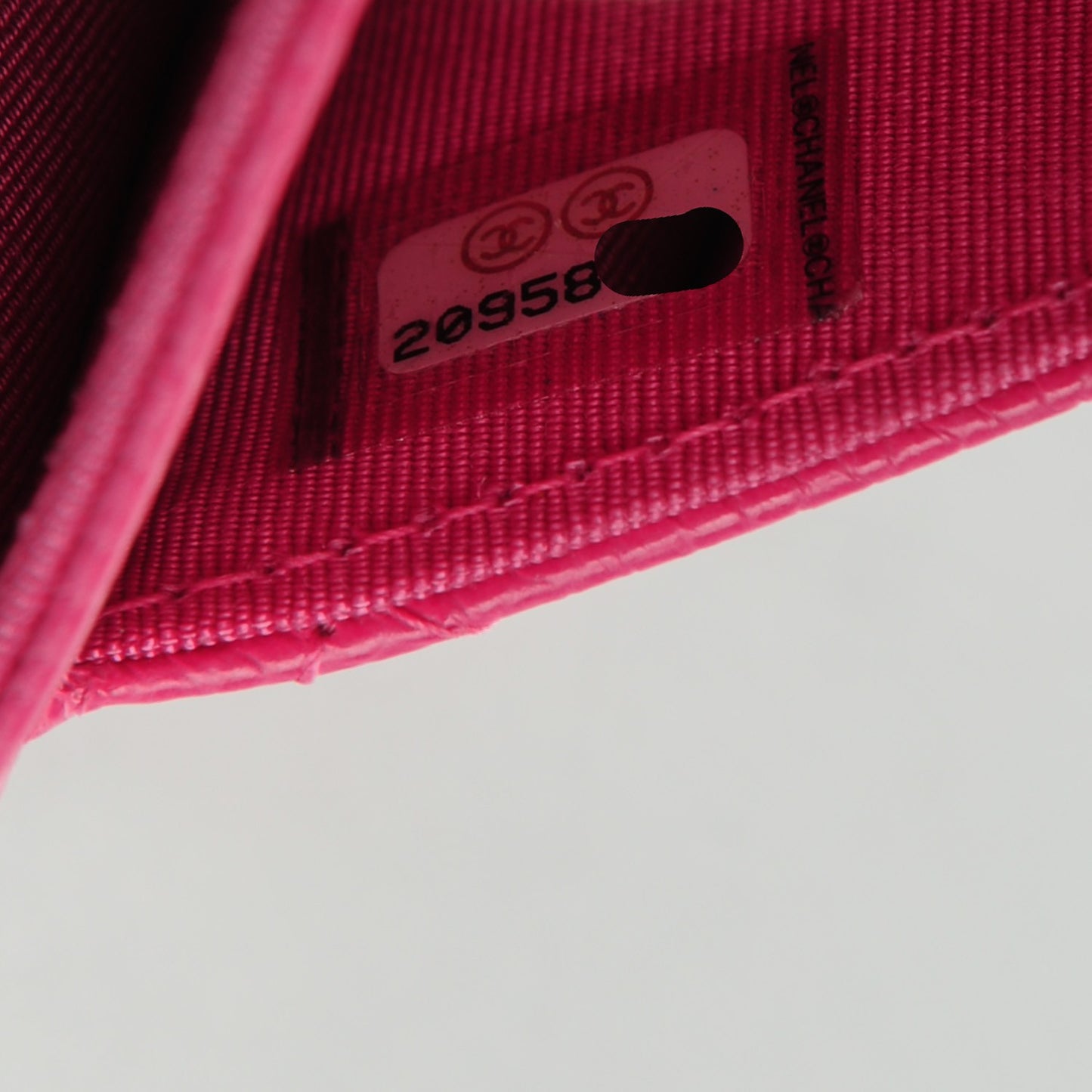 Caviar Quilted Small Flap Wallet Dark Pink
