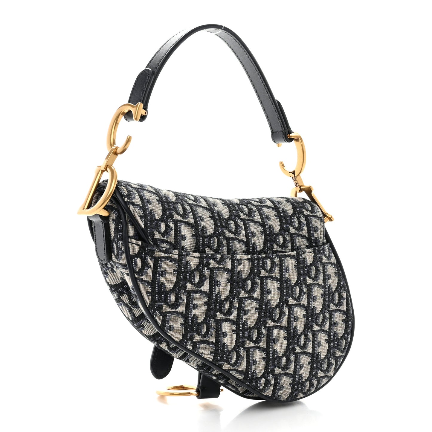 CHRISTIAN DIOR Oblique Mini Saddle Bag Blue