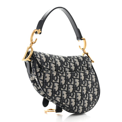 Christian Dior CHRISTIAN DIOR Oblique Mini Saddle Bag Blue 3 of 11