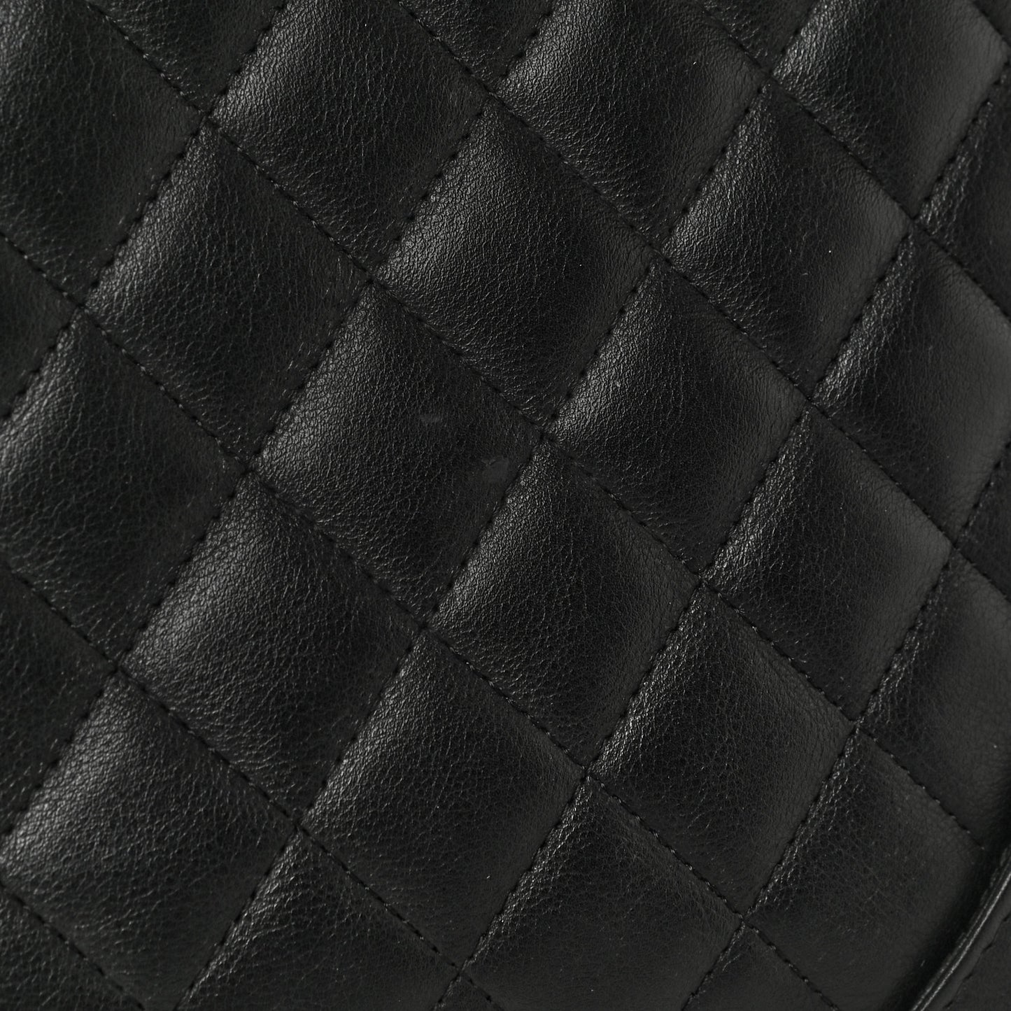 Calfskin Quilted Large Cambon Tote Black White