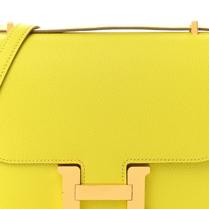 Hermes Epsom Constance 18 Lime 8 of 12