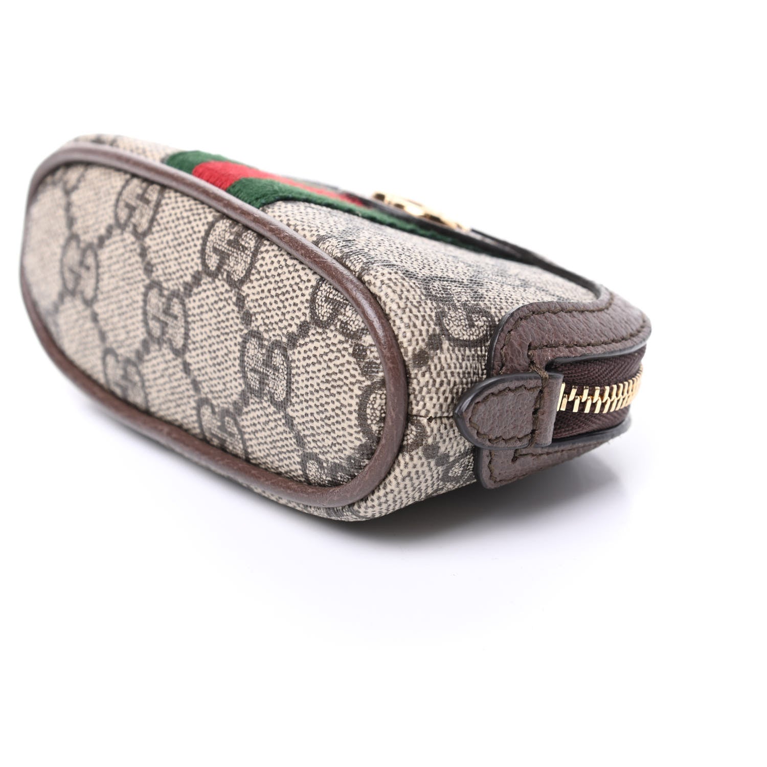 Gucci GG Supreme Monogram Web Ophidia Dome Key Pouch Beige New Acero 9 of 10