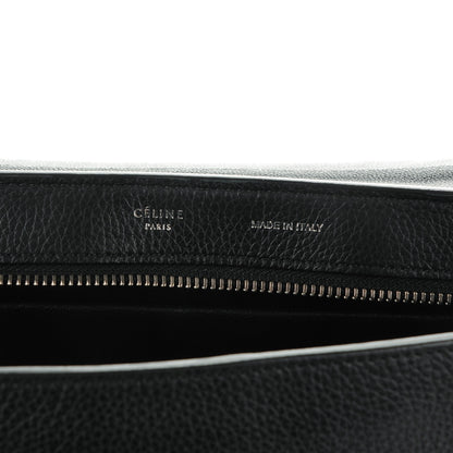Celine Drummed Calfskin Suede Small Trapeze Black 6 of 8