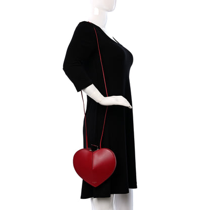 Alaia Lux Calfskin Le Coeur Bag Lacquer Red 2 of 10