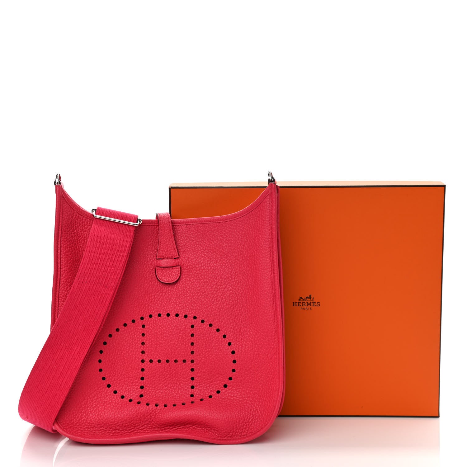 Hermes Taurillon Clemence Evelyne III PM Rose Extreme 11 of 11