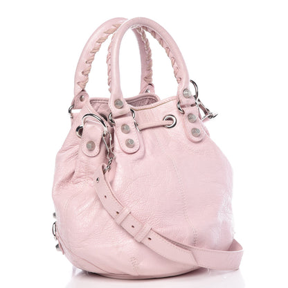 Balenciaga Agneau Giant 12 Silver Hardware Mini Pompon Rose Poudre Rose Petunia 4 of 22