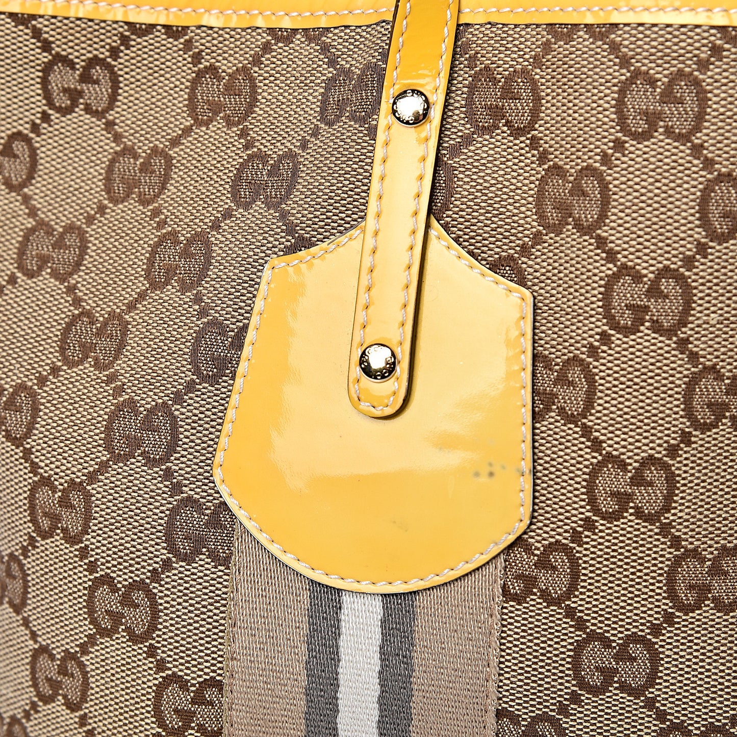 Monogram Web Medium Jolie Tote Yellow
