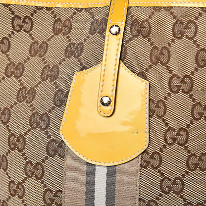 Gucci Monogram Web Medium Jolie Tote Yellow 8 of 14