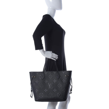 Louis Vuitton Empreinte Monogram Giant Neverfull MM Black 2 of 9