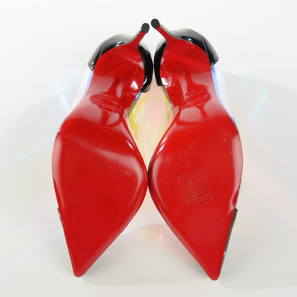 Christian Louboutin Debout Disco PVC Hologram 100 Pumps 37 Black Transparent 6 of 8