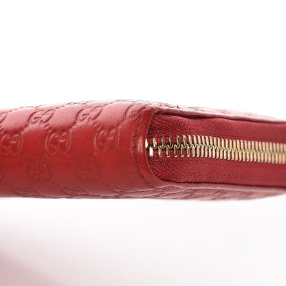 Gucci Microguccissima Heart Zip Around Wallet Red 10 of 12