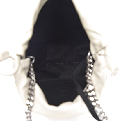 Saint Laurent Lambskin Small Teddy Bucket Bag White 6 of 10