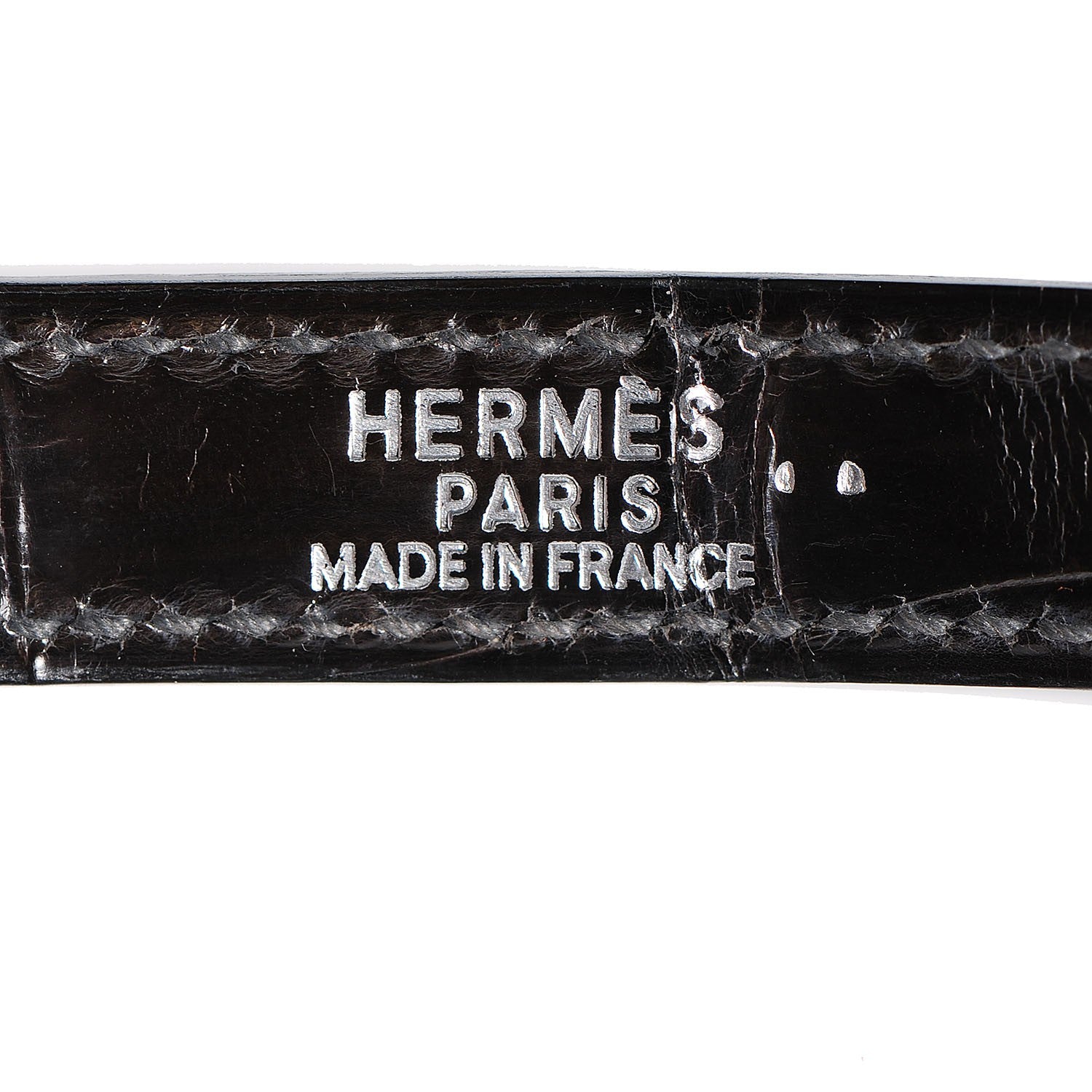 Hermes Shiny Niloticus Crocodile Kelly Sellier 25 Graphite 11 of 27