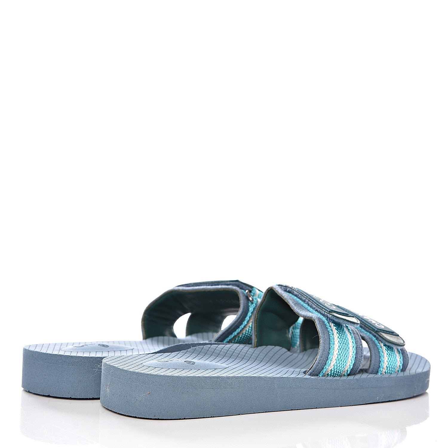 Chanel Fabric Rubber Coco Slides 38 Blue 4 of 8
