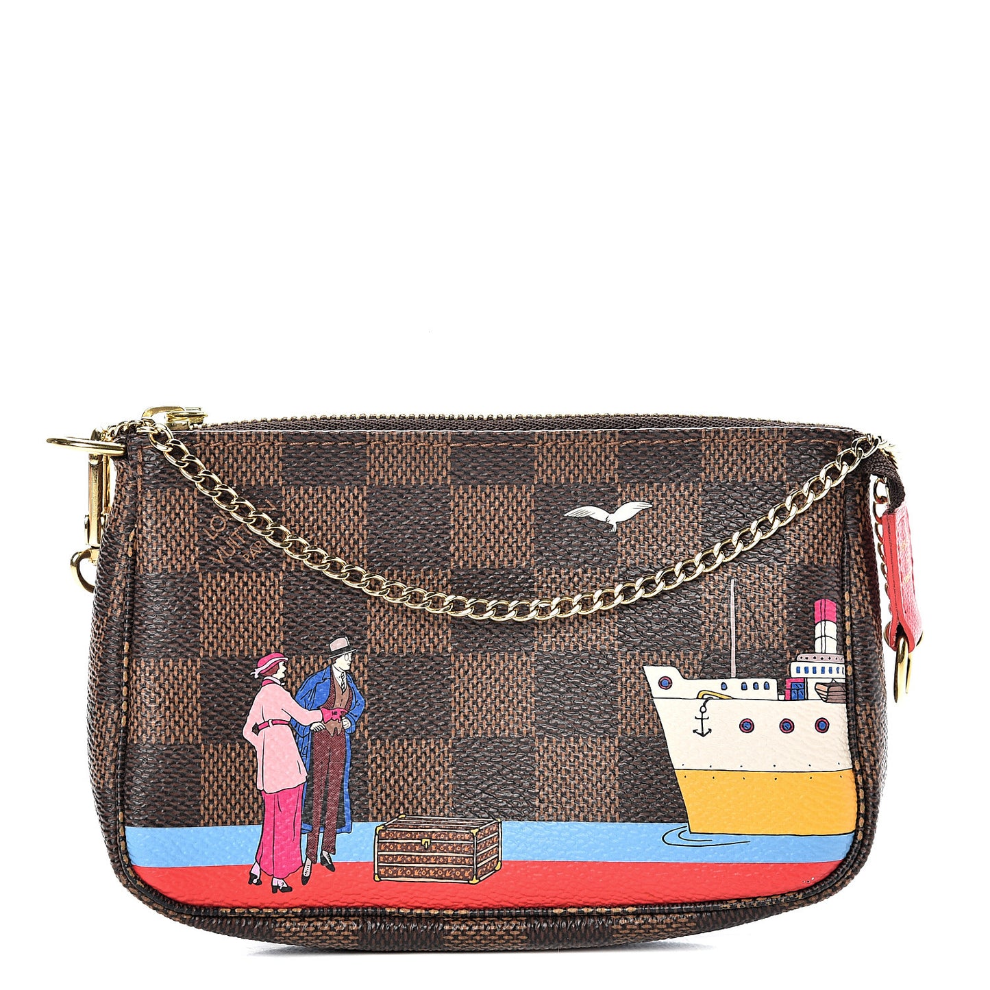 Damier Ebene 2016 Christmas Animation Mini Pochette Accessories