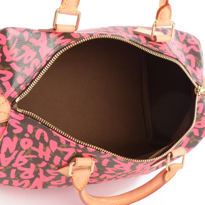 Louis Vuitton Monogram Graffiti Speedy 30 Fuchsia 6 of 7