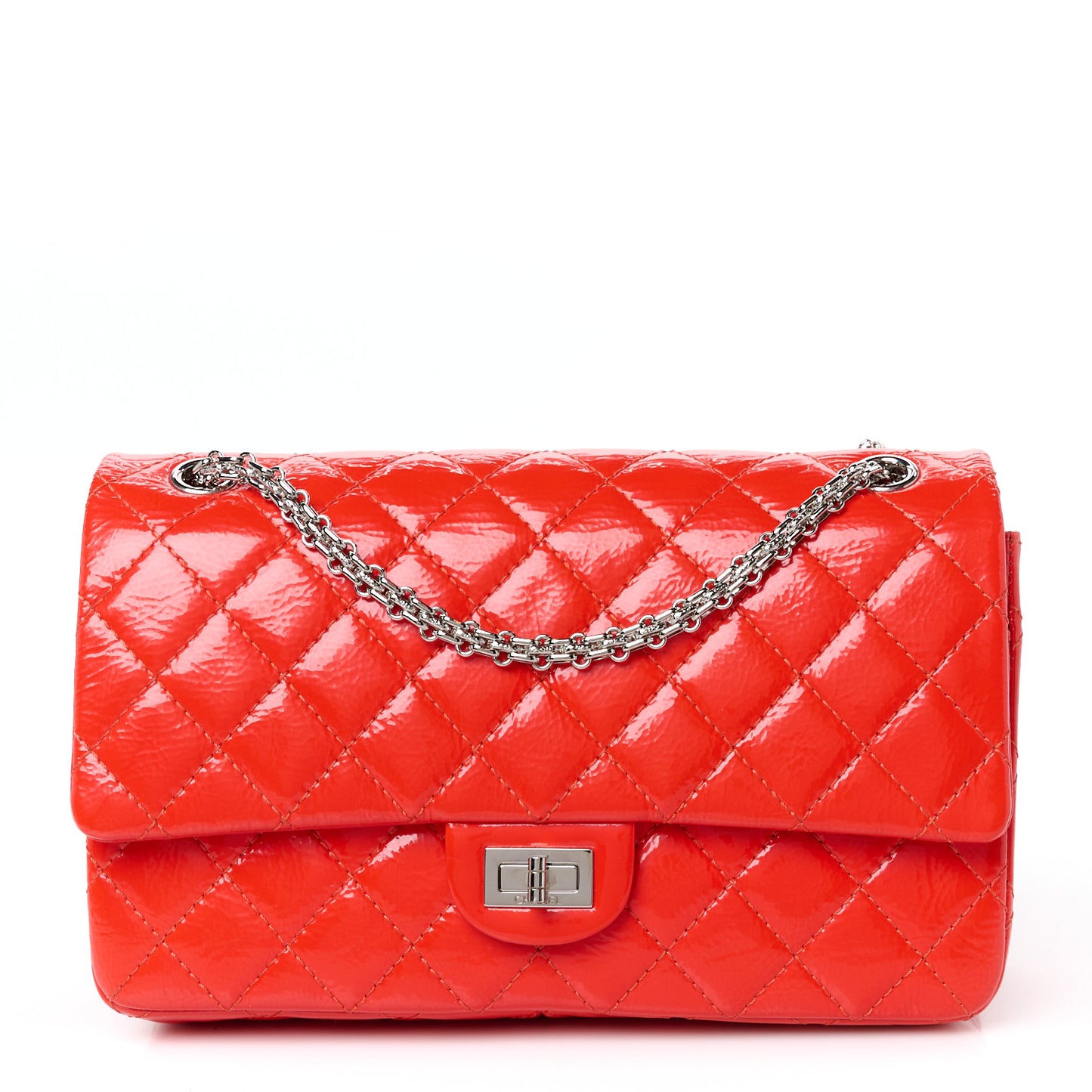 Distressed Patent Quilted 2.55 Reissue 226 Flap Red