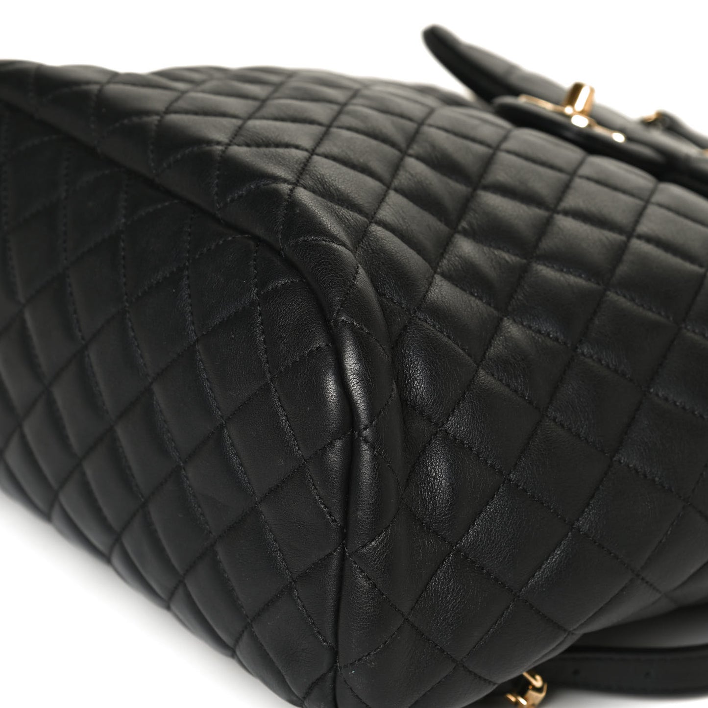 Lambskin Quilted Large Urban Spirit Backpack Black