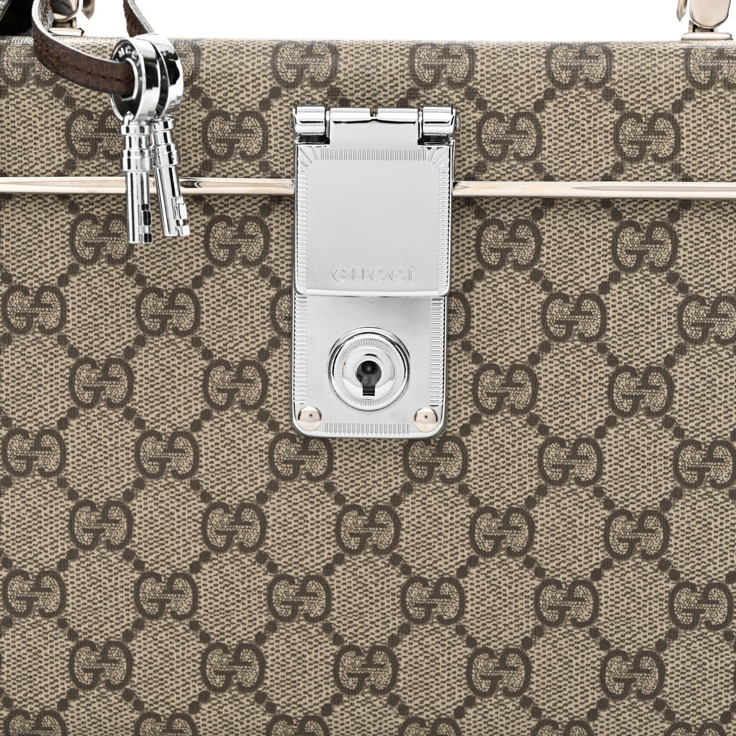 GG Supreme Monogram Globe-Trotter Beauty Case Brown