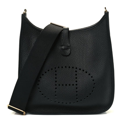 Hermes Taurillon Clemence Evelyne III PM Black 1 of 10