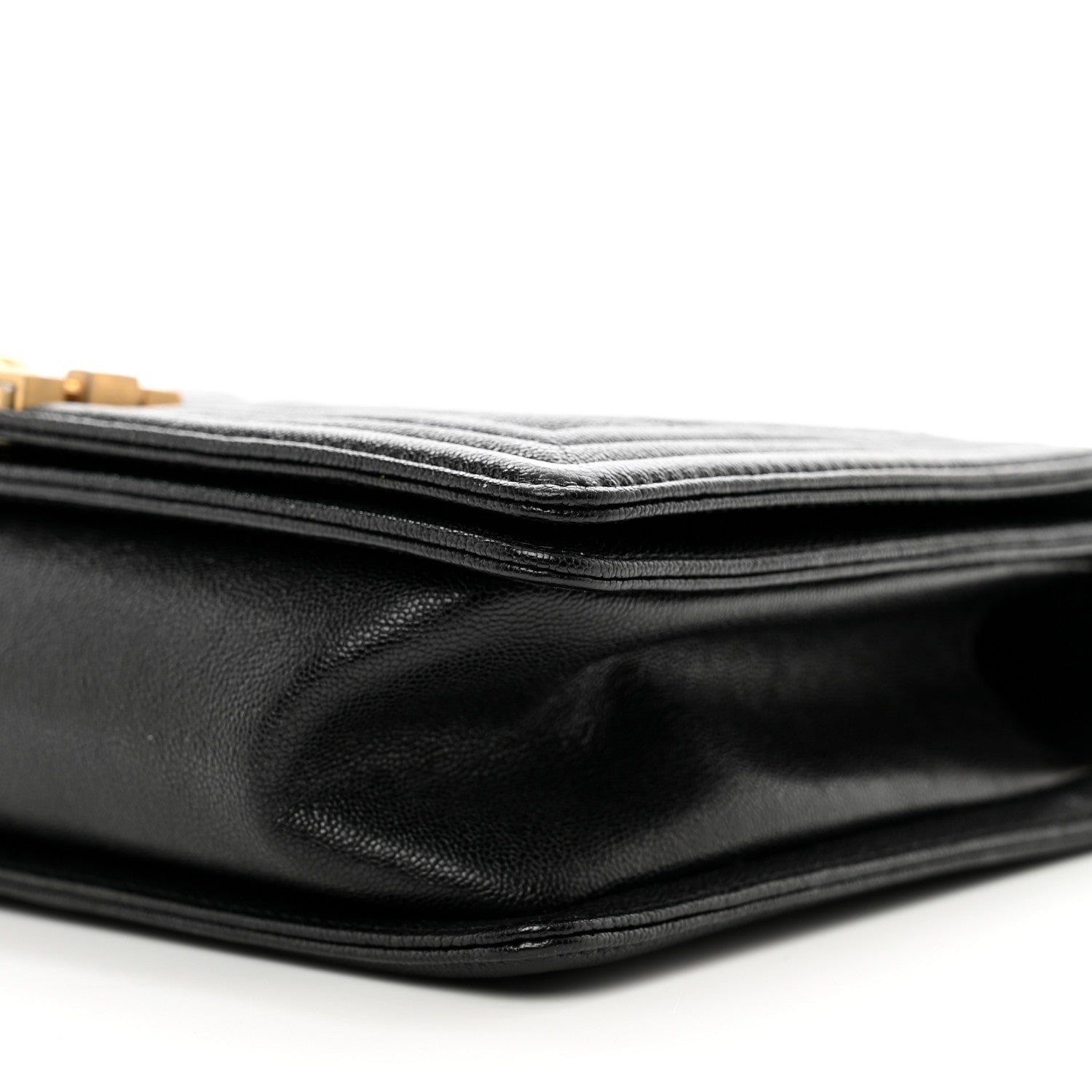 Chanel Caviar Chevron Quilted New Medium Boy Flap Black 10 of 10