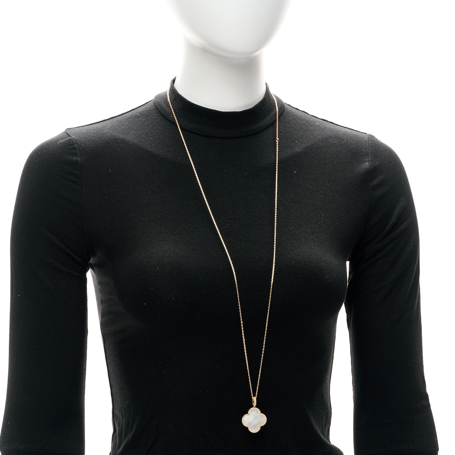 18K Yellow Gold Mother of Pearl Magic Alhambra Long Necklace