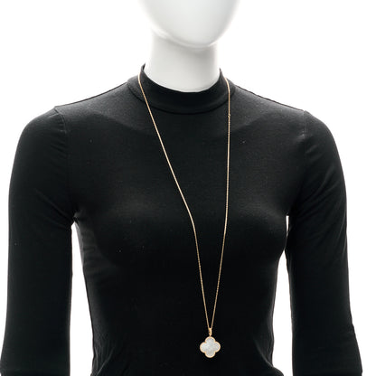 Van Cleef & Arpels 18K Yellow Gold Mother of Pearl Magic Alhambra Long Necklace 2 of 6